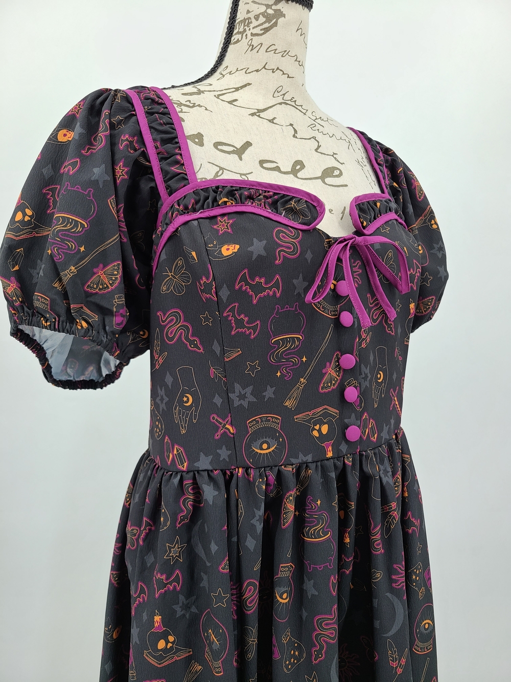 Unique Vintage Witchy Icons Fit And Flare Dress Size 18/2X